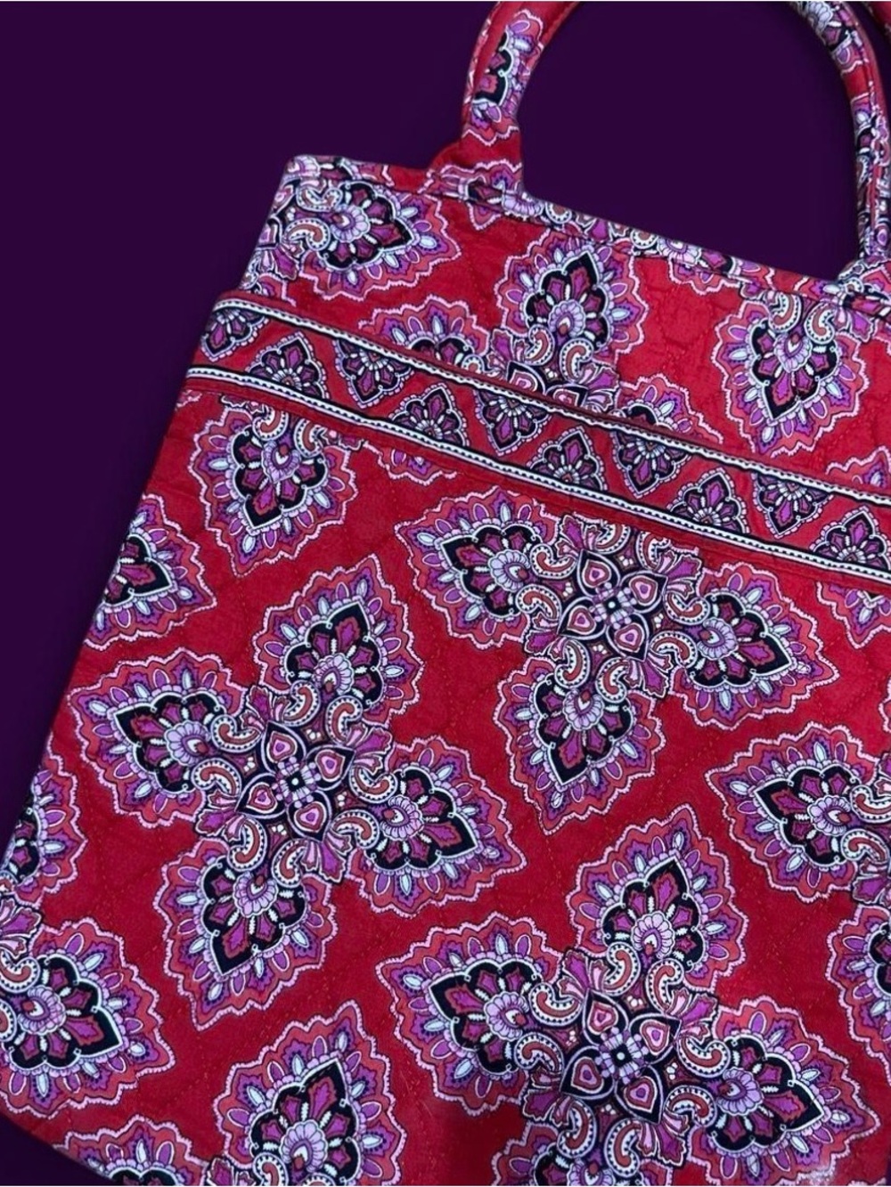 Vera Bradley Red & Purple Tote